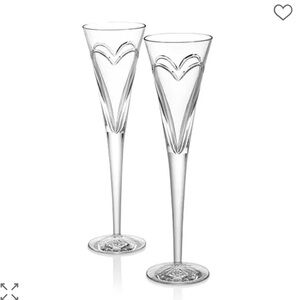 Waterford Champagne Flutes in Elegant Black Velvet Box